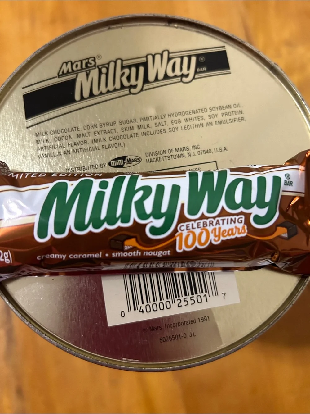 VINTAGE Milkyway Carousel Candy Tin - Blue Decorative Tin. Candy Bar Included!